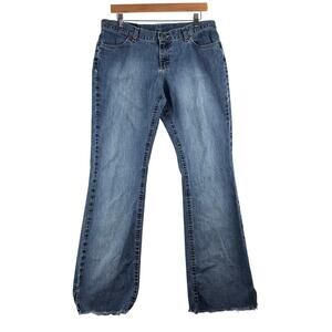 Vintage Lee Dungarees Hipster Jeans Womens 13/33" Distressed Low Rise Y2K Grunge